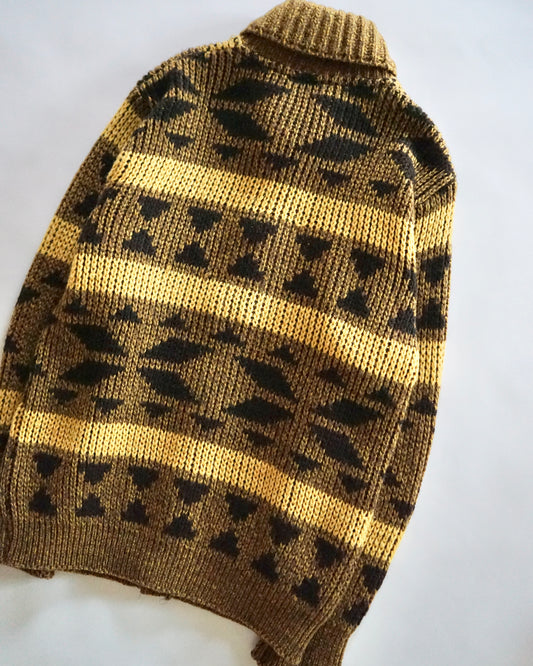 80s AMANA geometry native cowichan jacket