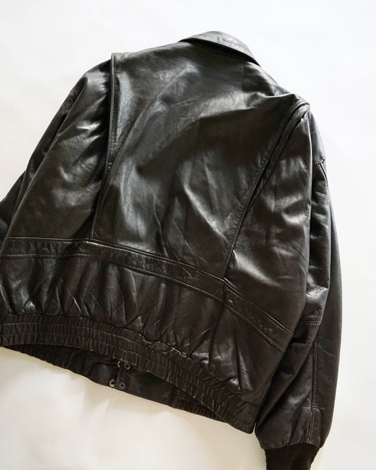 Jawani leather bomber jacket