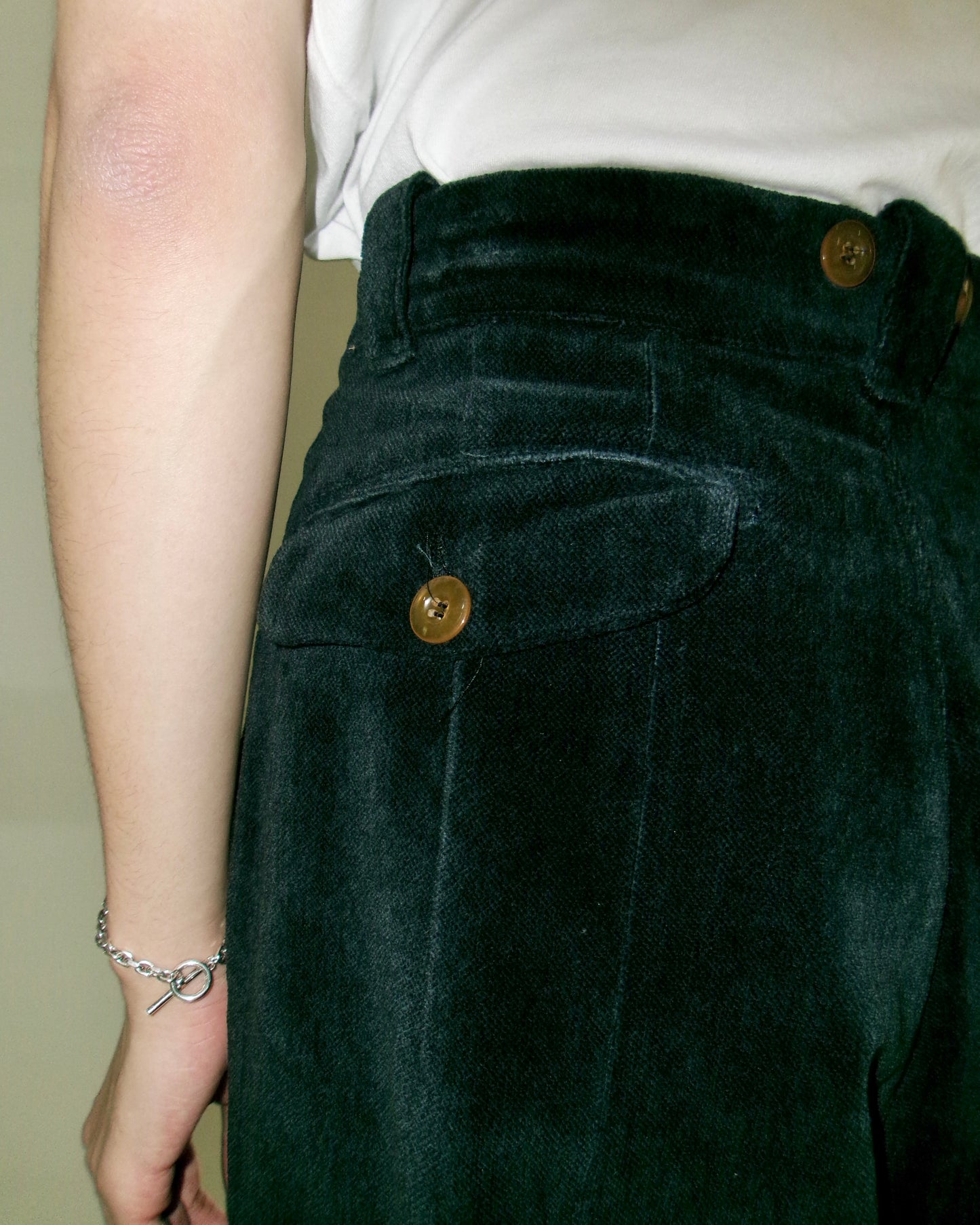 90s EMPORIO ARMANI black velours pants