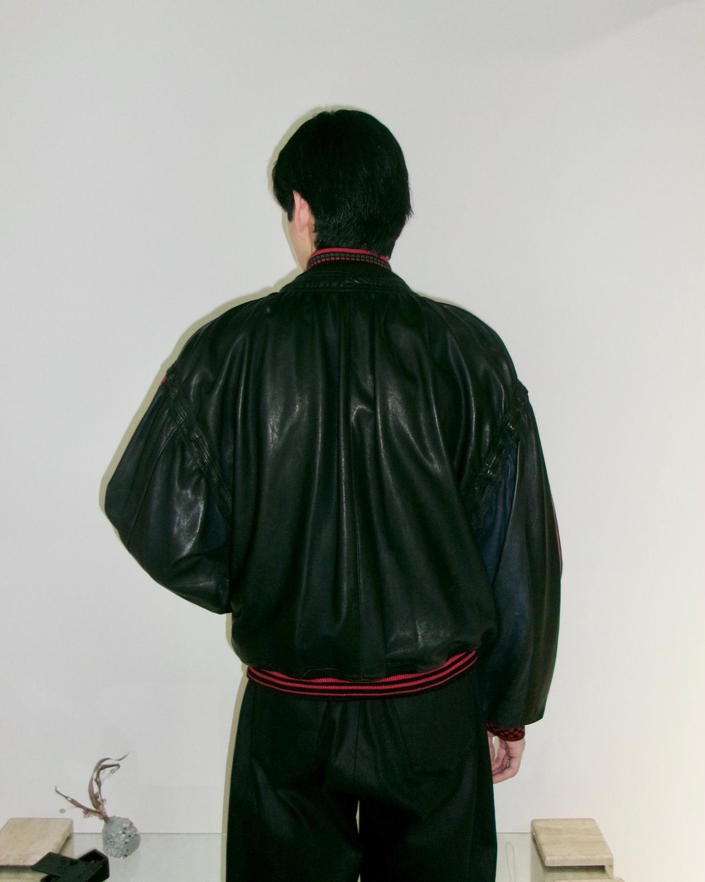 90s Marithe Francois Girbaud leather bomber jacket