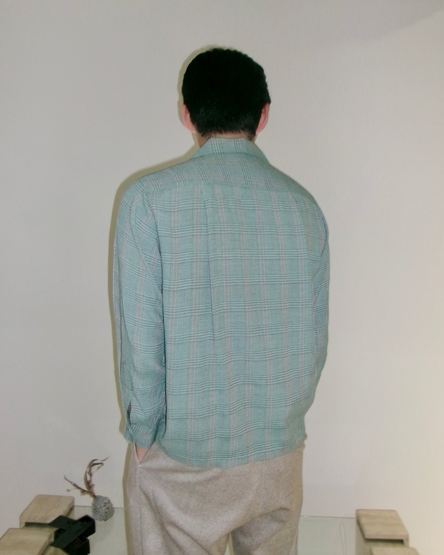 50s DEL MAR SPORTSWEAR rayon check shirt
