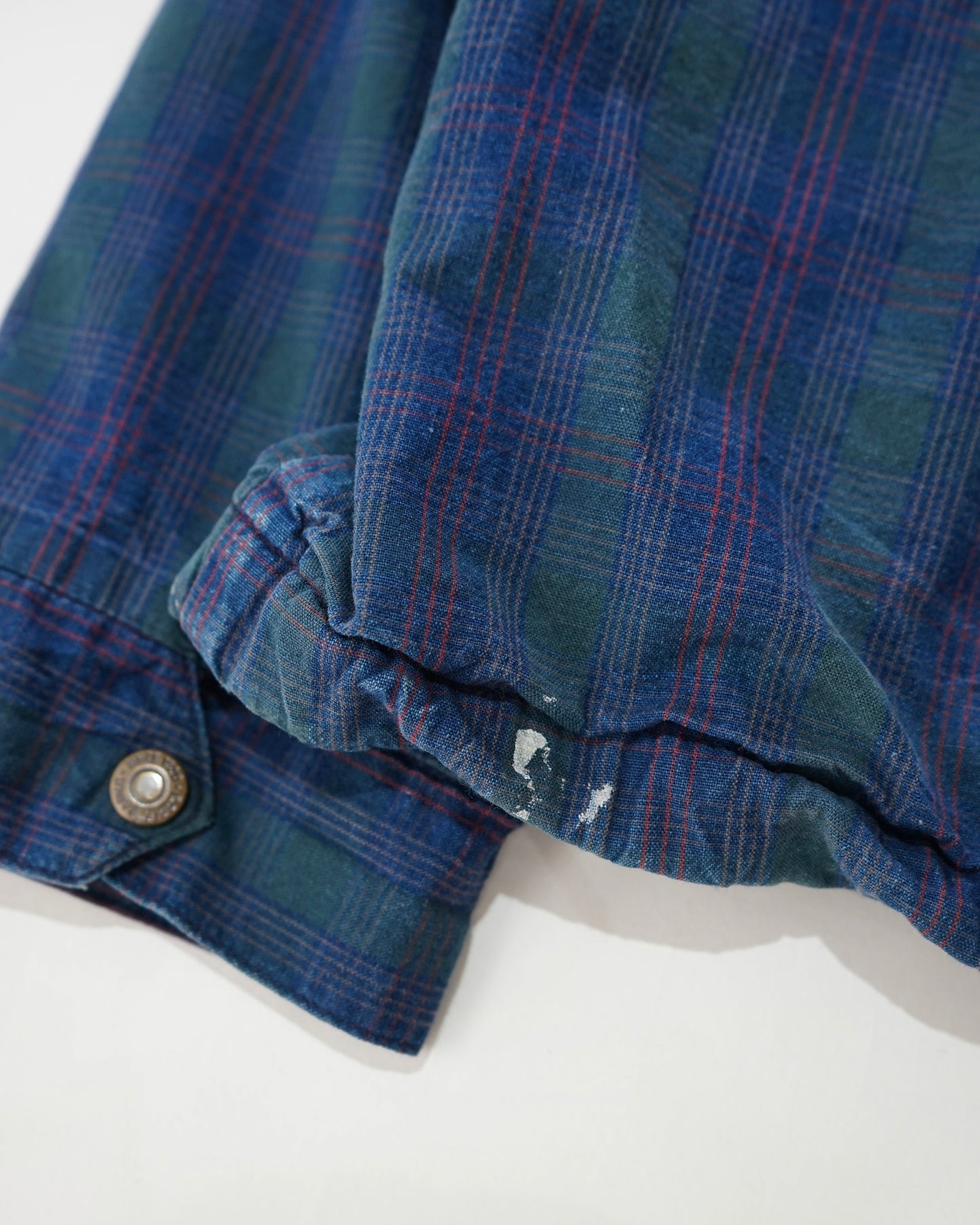 90s Eddie Bauer Black Watch Plaid Cotton Swing Top Made in USA