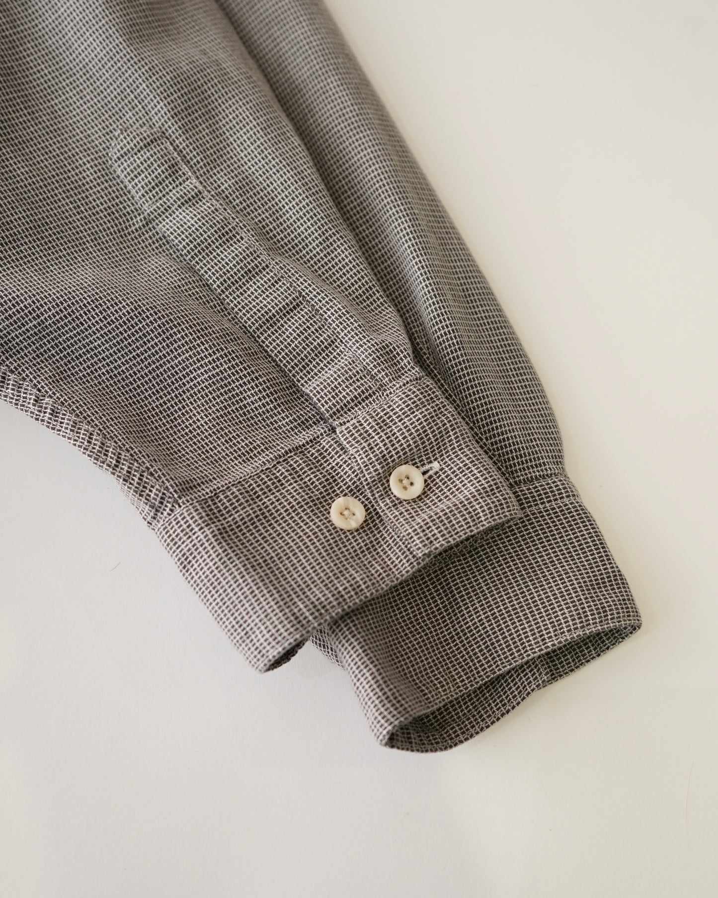 90s ARMANI JEANS band collar shirt