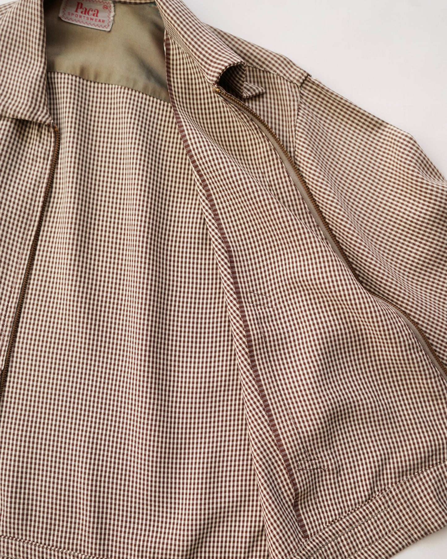 50s Paca gingham check gabardine jacket