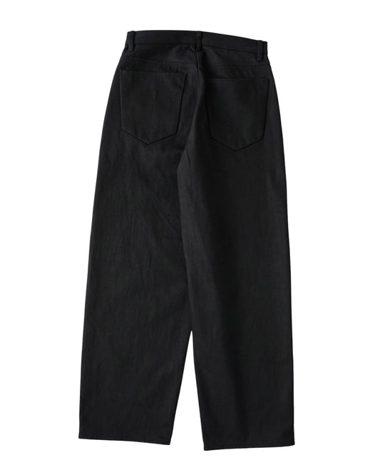 kiivu DENIM WIDE TROUSER-12.5oz rainbow denim+SUMI chintz finish