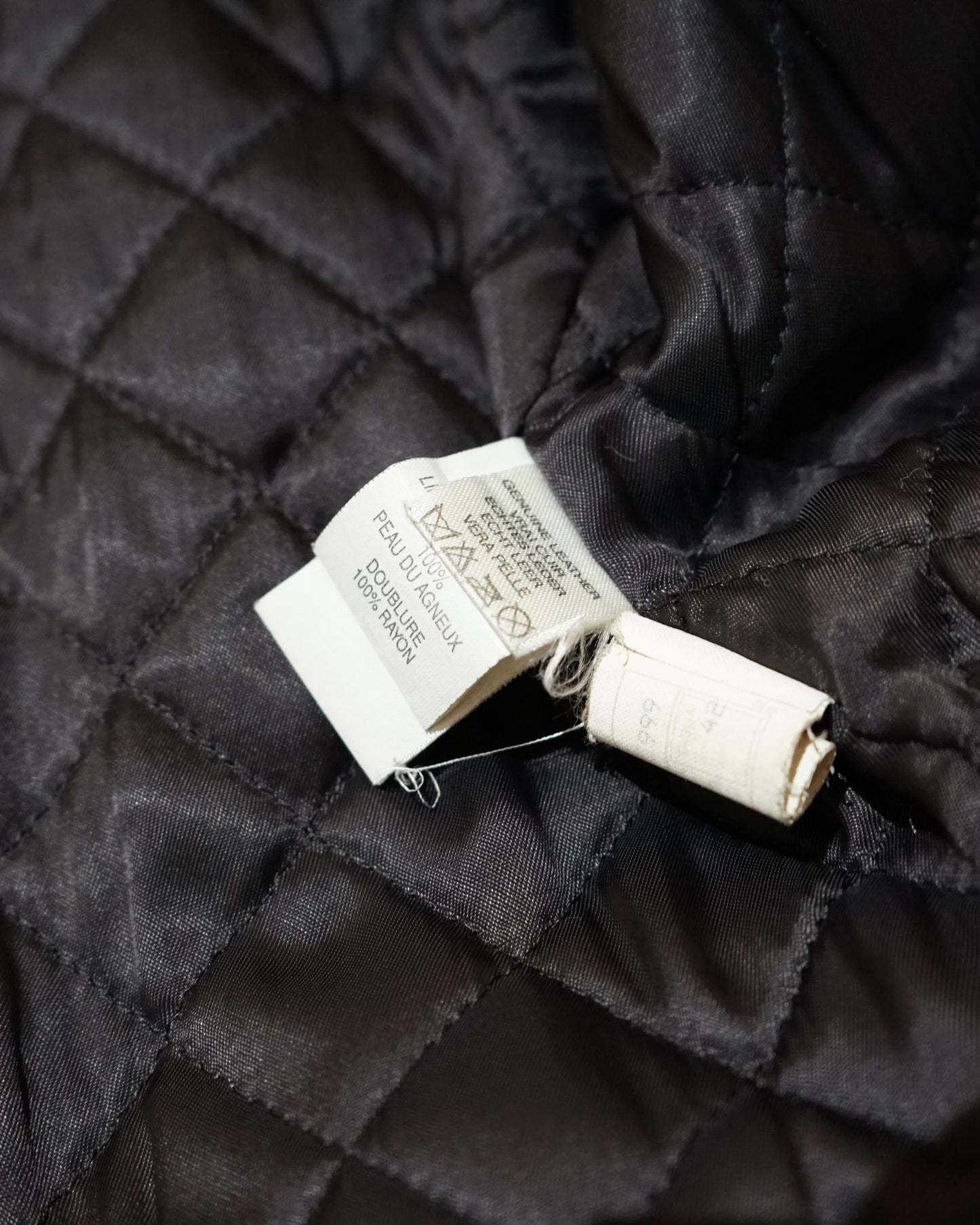 GIRGIO ARMANI LE COLLEZIONI leather car coat