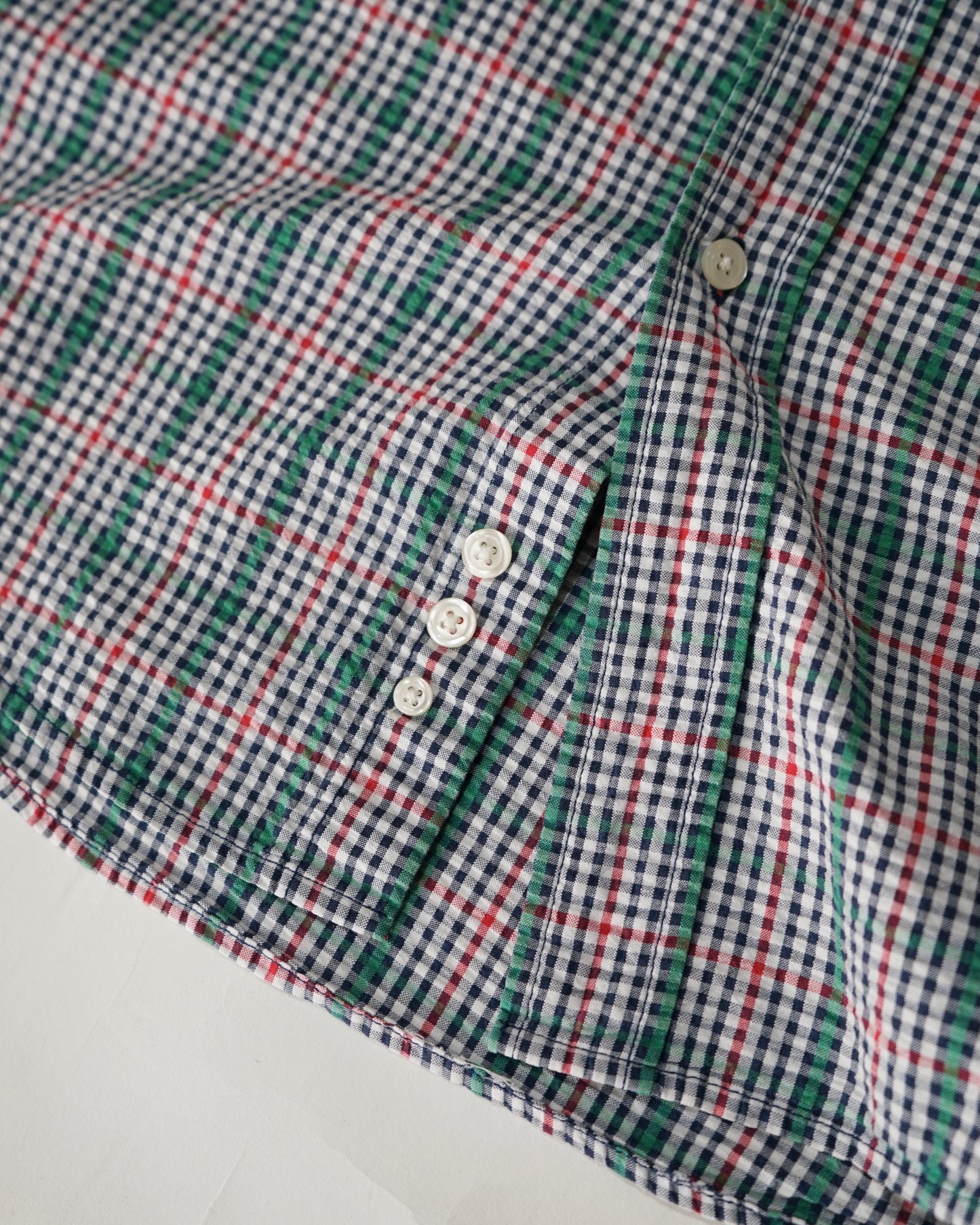Eddie Bauer seersucker check shirts