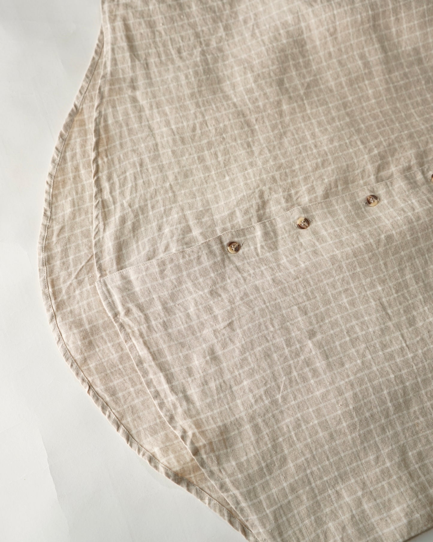90s GOOUCH no collar linen shirts