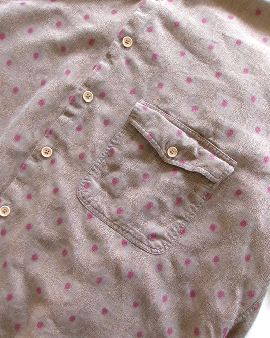 90s GIORGIO ARMANI dot pattern long sleeve shirts