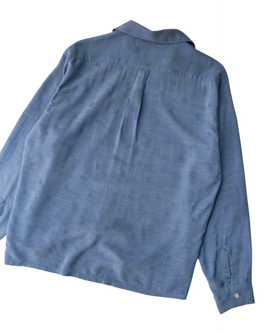 50s Jacquard Weave Rayon Shirt