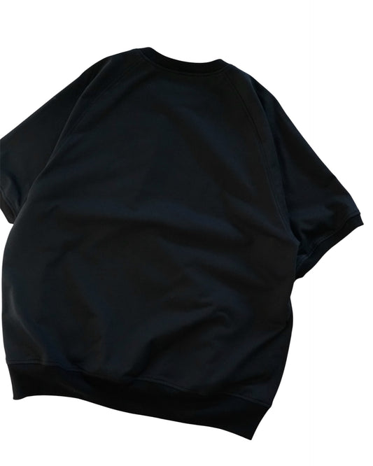 Cale-36 gauge fleece short sleeve- black