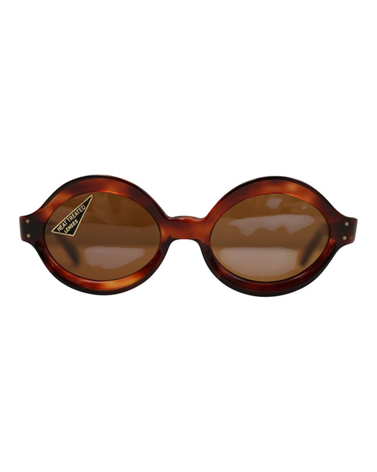 selecta-T.V OVAL- Brown Lens Sunglasses / Frame France