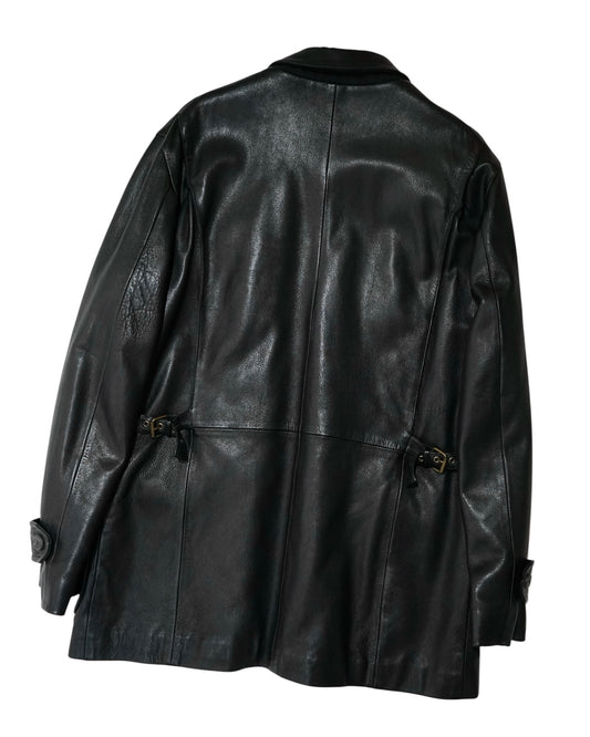 GIRGIO ARMANI LE COLLEZIONI leather car coat