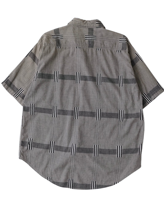 90s SANTANA textured plaid shirts
