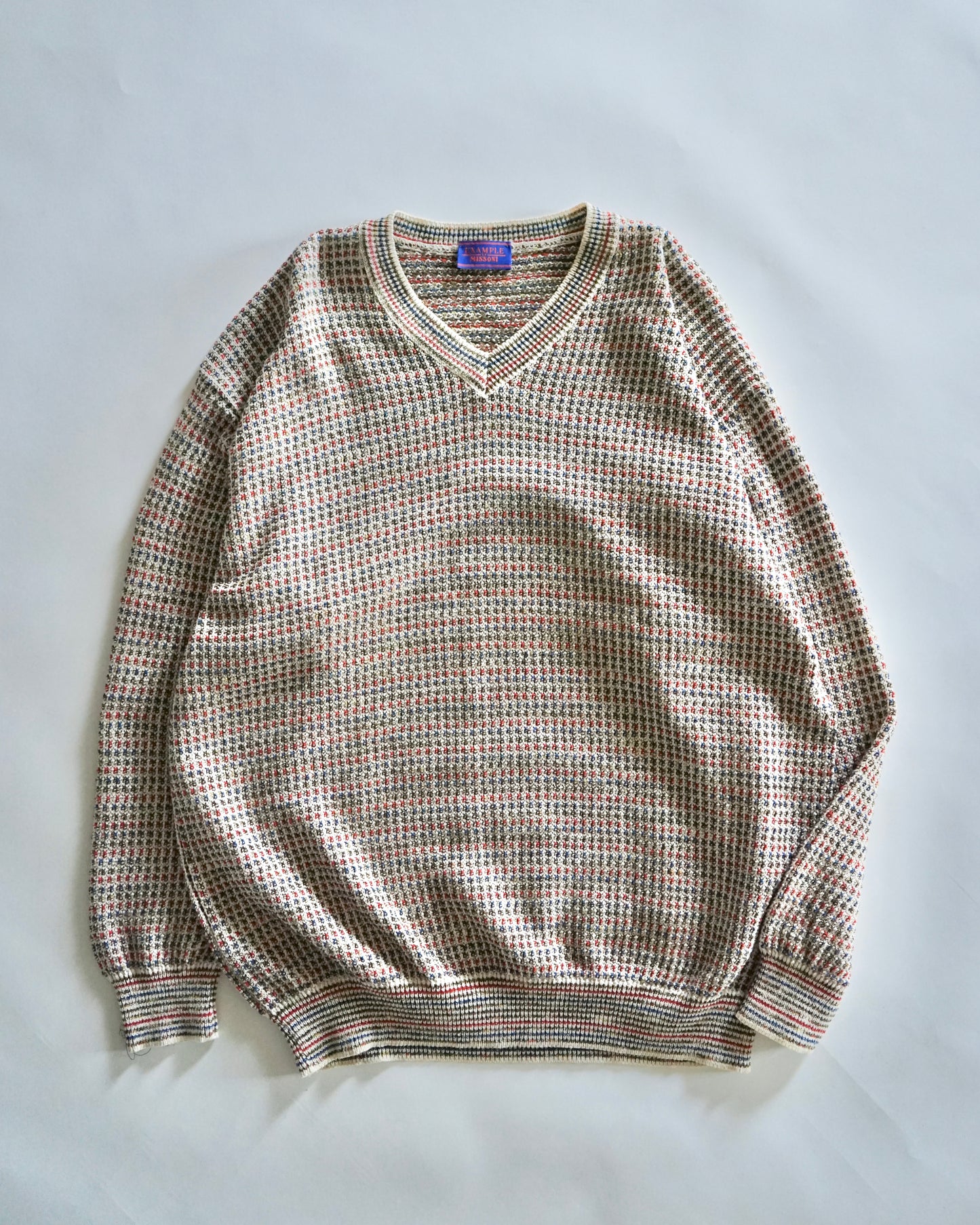 90s EXAMPLE by MISSONI cotton vneck knit