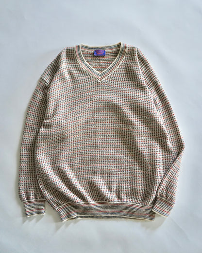 90s EXAMPLE by MISSONI cotton vneck knit