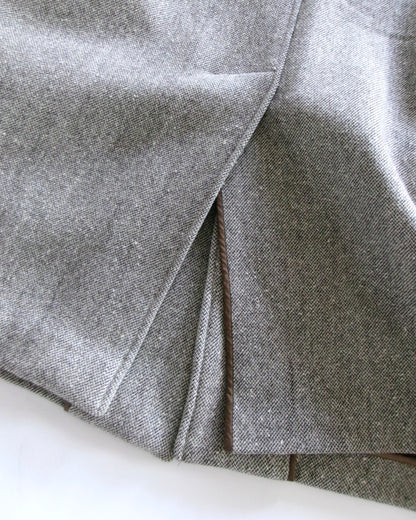 90s GIORGIO ARMANI-LE COLLEZONI special fabric wool coat made in italy