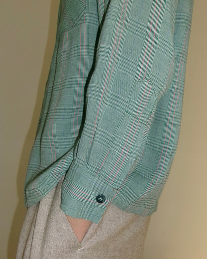 50s DEL MAR SPORTSWEAR rayon check shirt