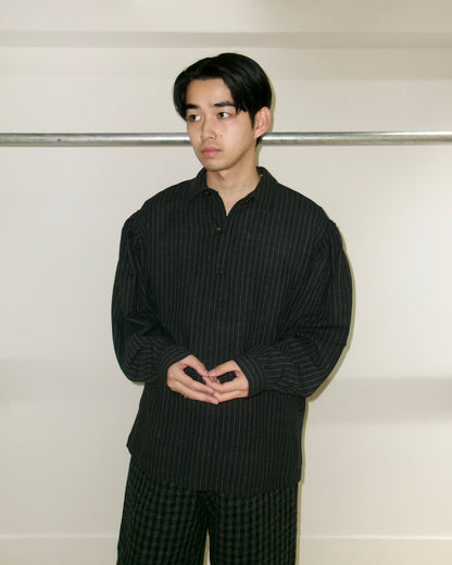 oira pullover shirt - wool stripe