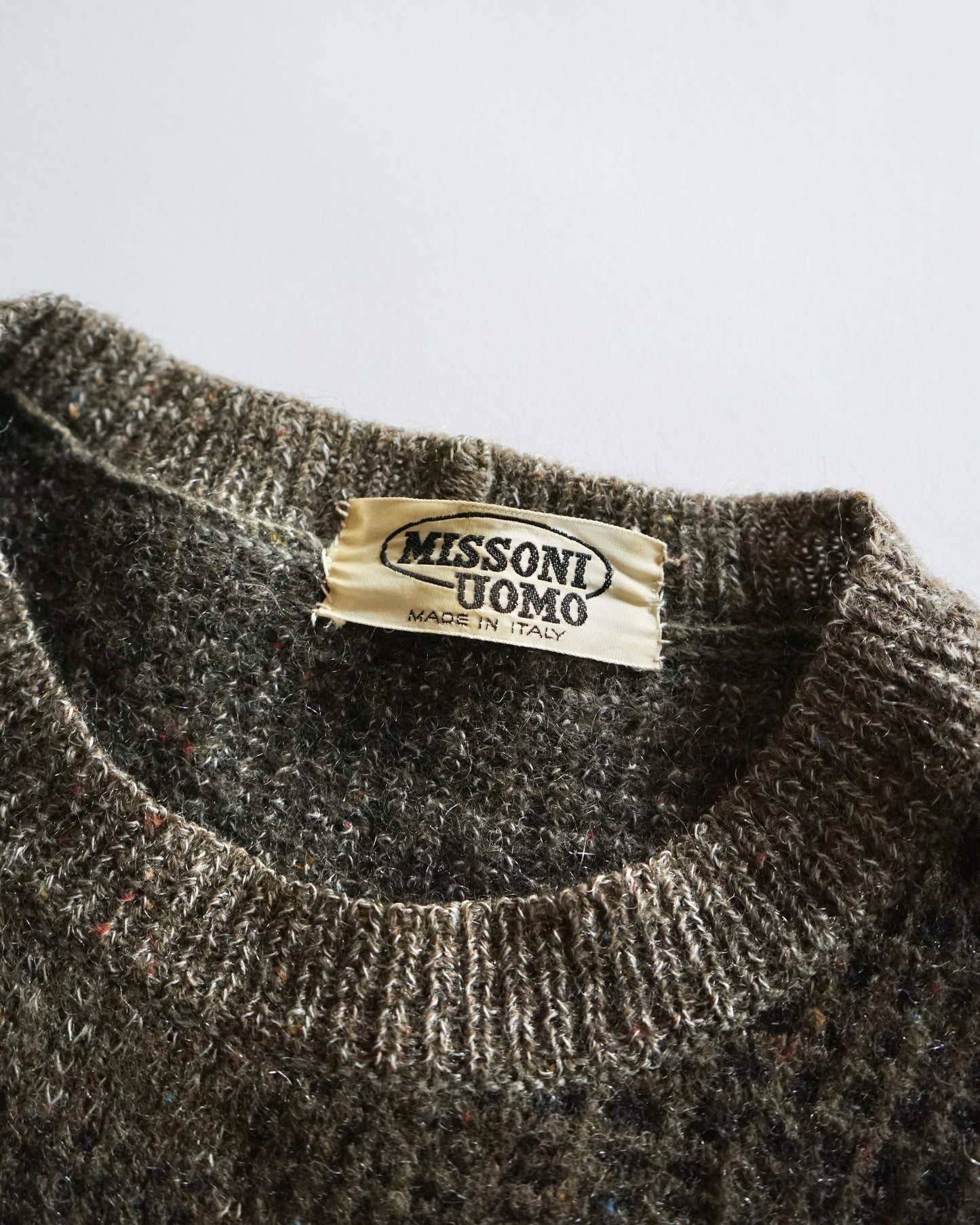 80~90s MISSONI UOMO block pattern knit
