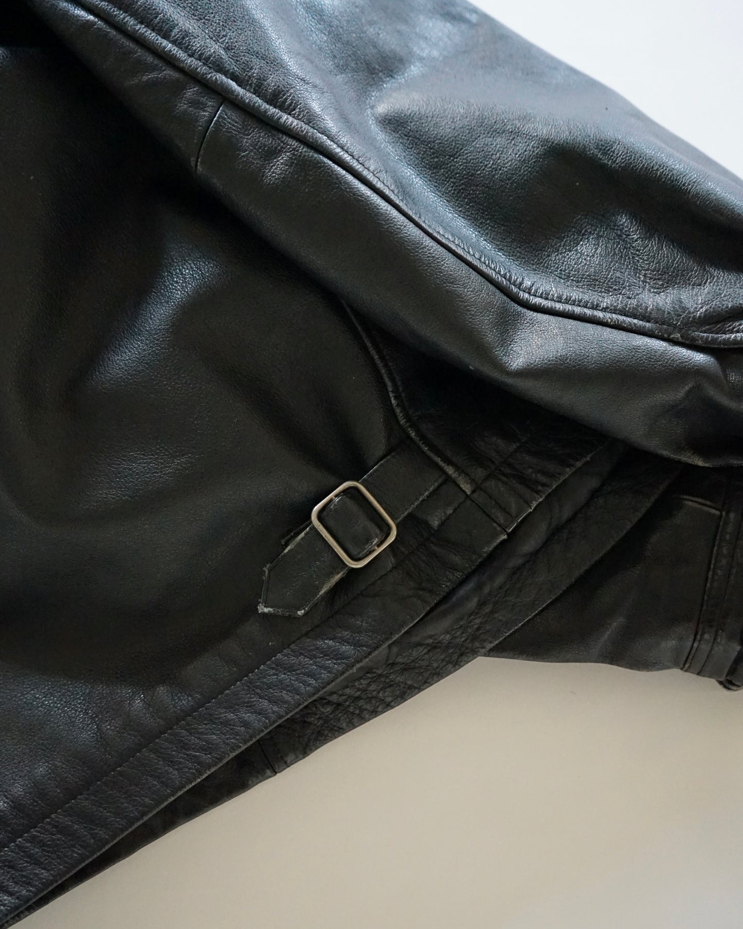 90s old gap zip up leather blouson