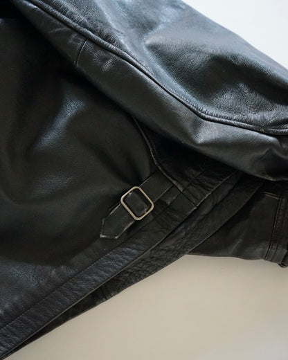 90s old gap zip up leather blouson