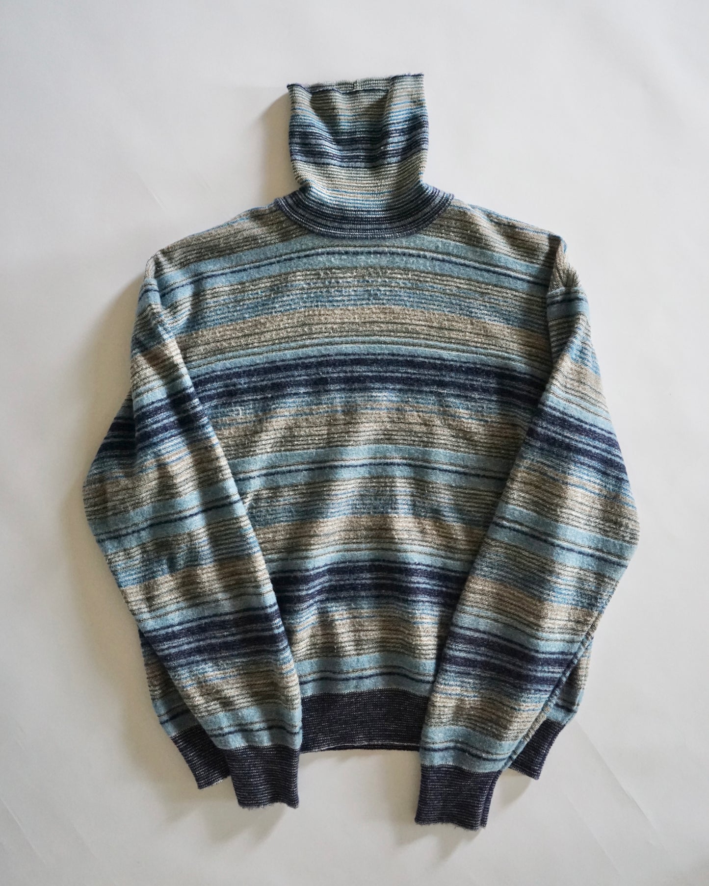 90s MISSONI SPORT border turtleneck knit