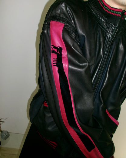 90s Marithe Francois Girbaud leather bomber jacket