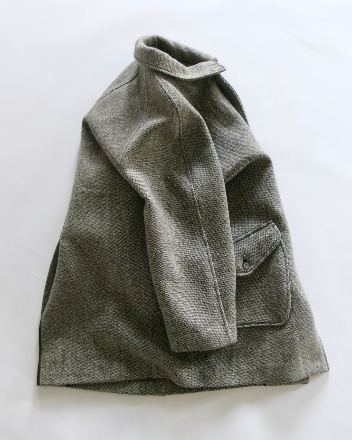 90s GIORGIO ARMANI-LE COLLEZONI special fabric wool coat made in italy