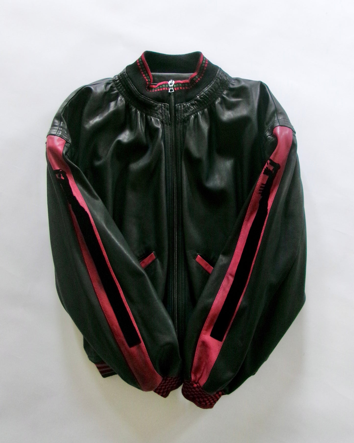 90s Marithe Francois Girbaud leather bomber jacket