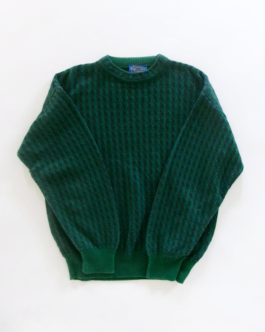 90s Pendleton houndstooth pattern cotton knit