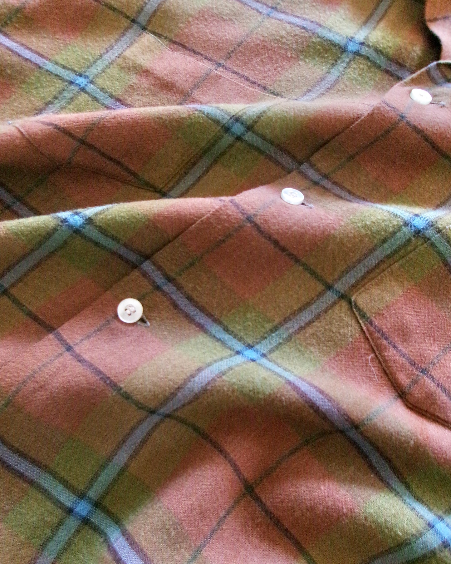 TOWNCRAFT rayon check shirt