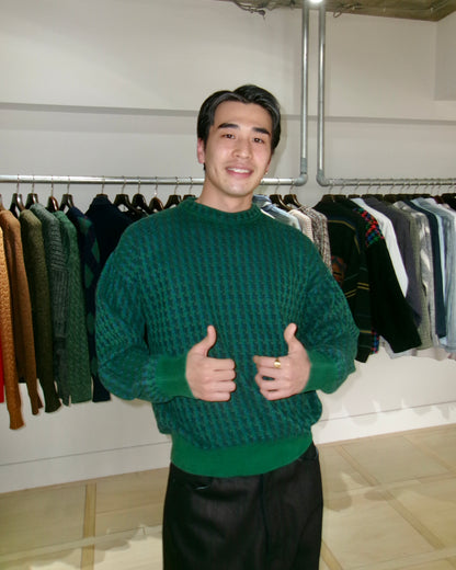 90s Pendleton houndstooth pattern cotton knit