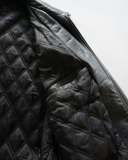 90s old gap zip up leather blouson