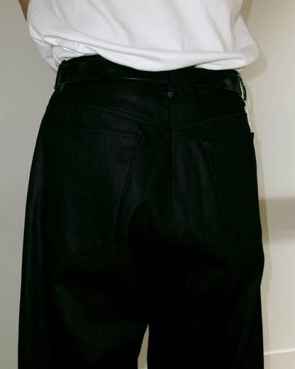 Kiivu denim wide trouser - 12.5oz Rainbow Denim + SUMI