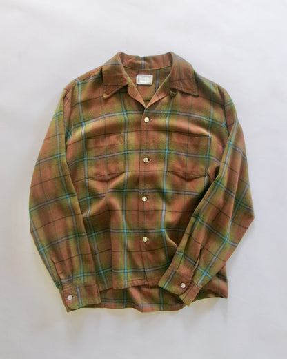 TOWNCRAFT rayon check shirt