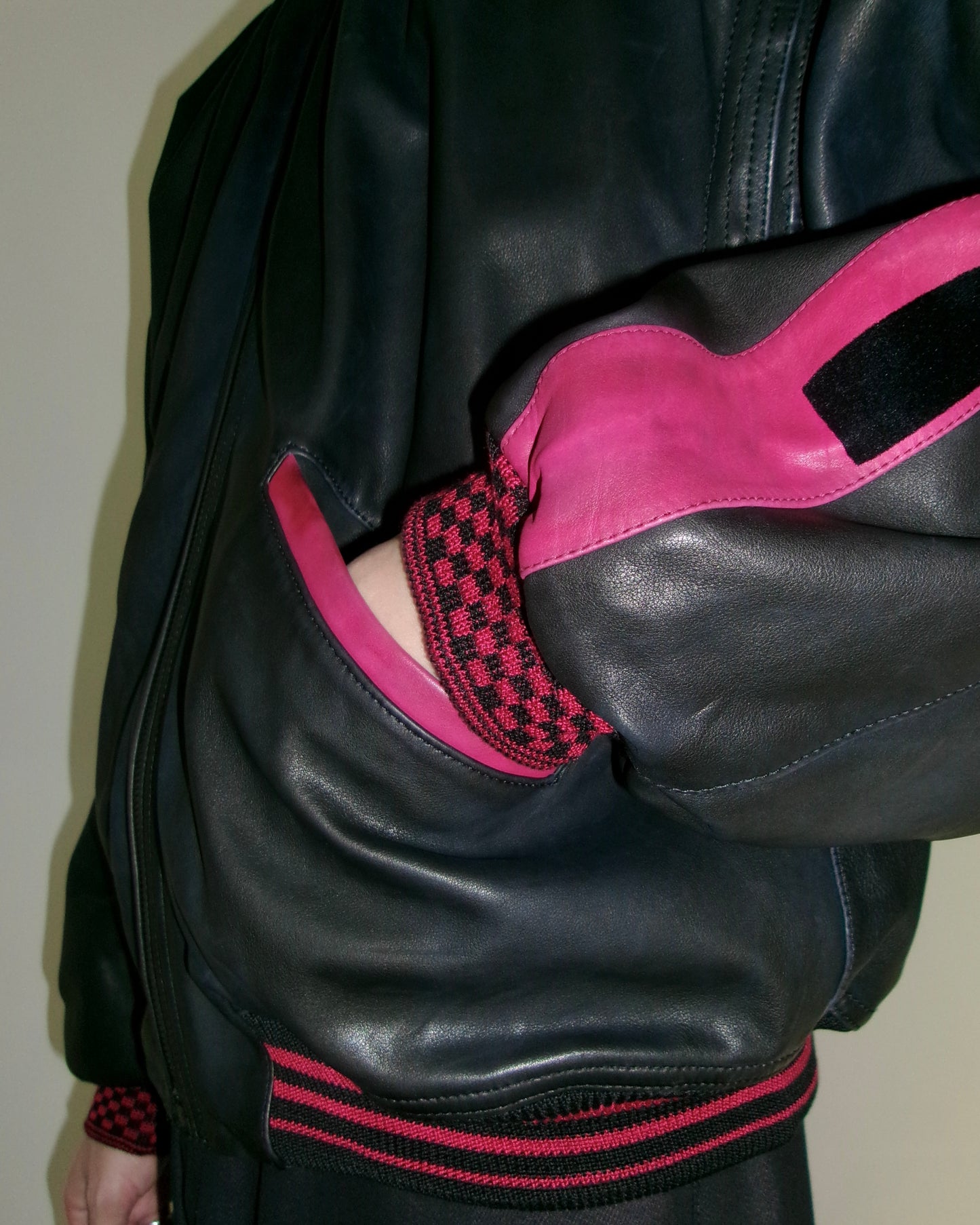 90s Marithe Francois Girbaud leather bomber jacket