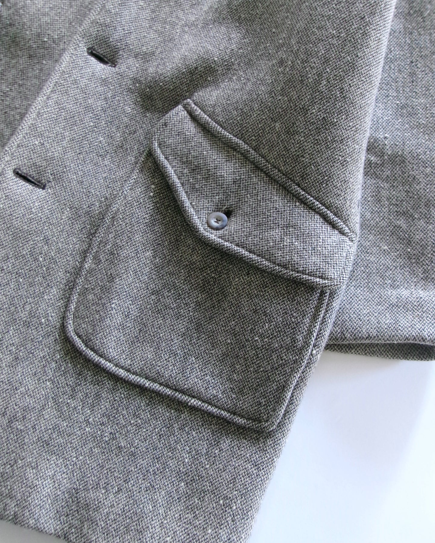 90s GIORGIO ARMANI-LE COLLEZONI special fabric wool coat made in italy