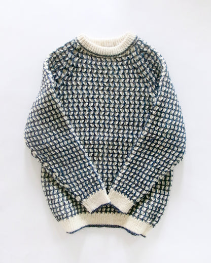 80s GIMBELS honeycomb waffle stitch knit