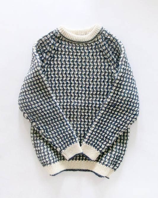 80s GIMBELS honeycomb waffle stitch knit