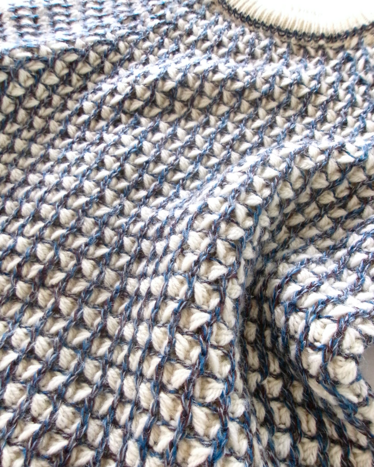 80s GIMBELS honeycomb waffle stitch knit