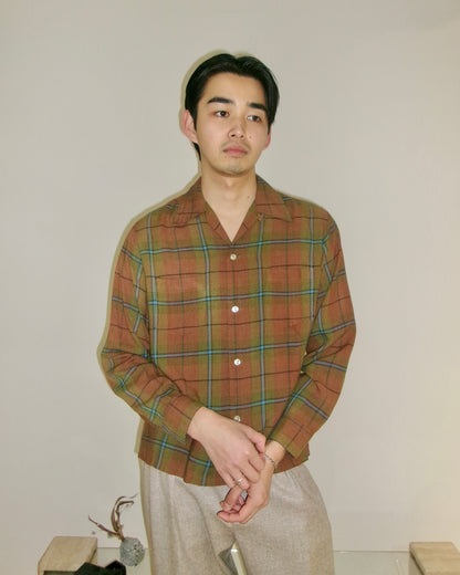 TOWNCRAFT rayon check shirt