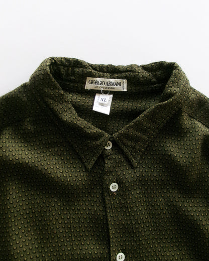 90s GIORGIO ARMANI dot pattern rayon shirts made in italy