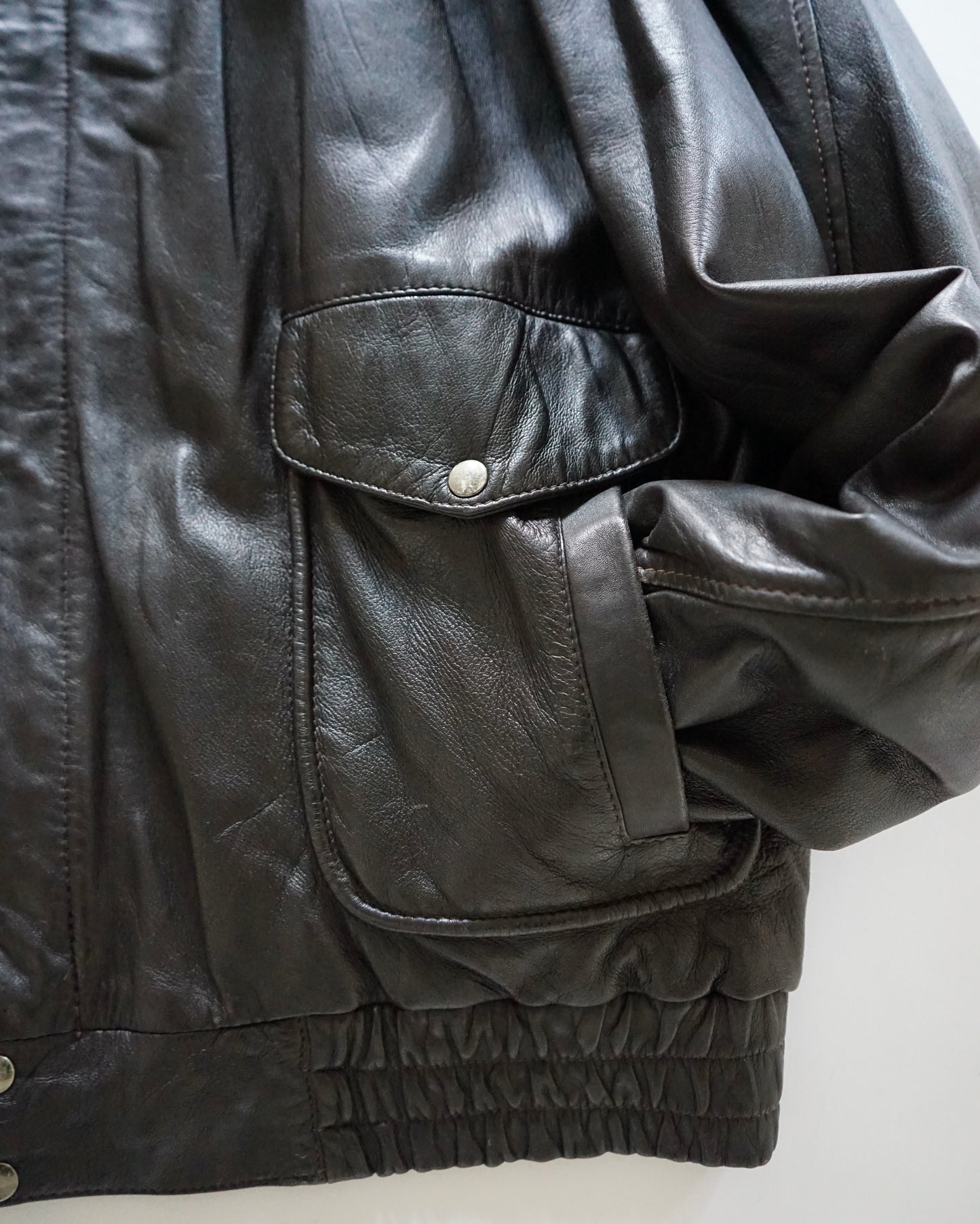 Jawani leather bomber jacket