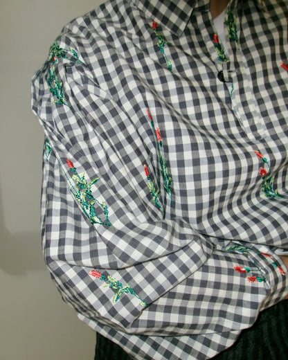 oira pullover shirt - gingham