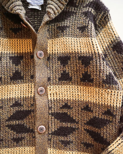 80s AMANA geometry native cowichan jacket