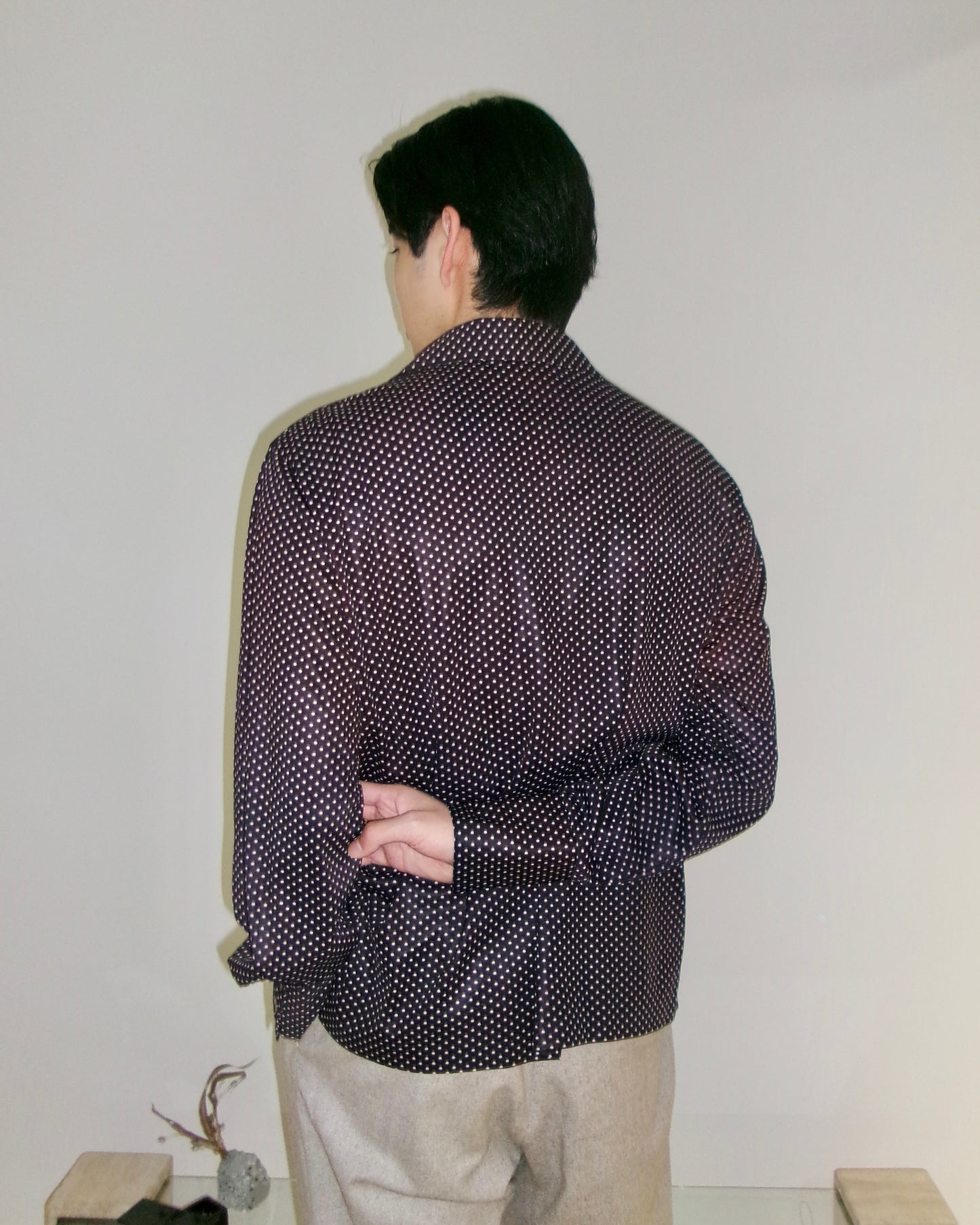 70s dot pattern shirt