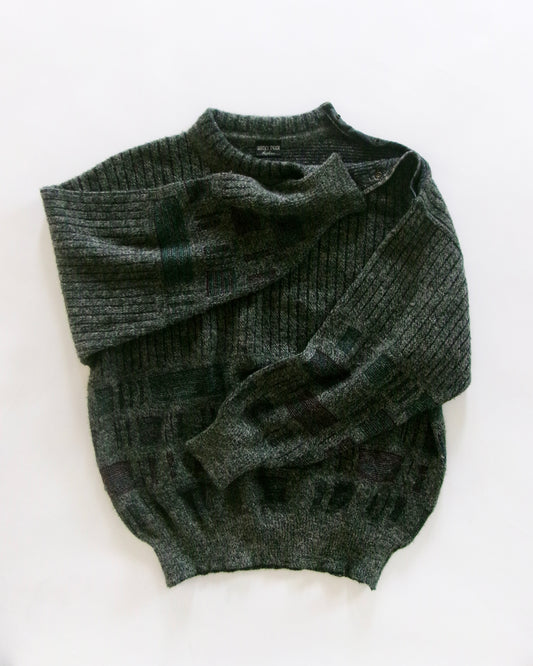 90s JACKY DEER shoulder snap knit