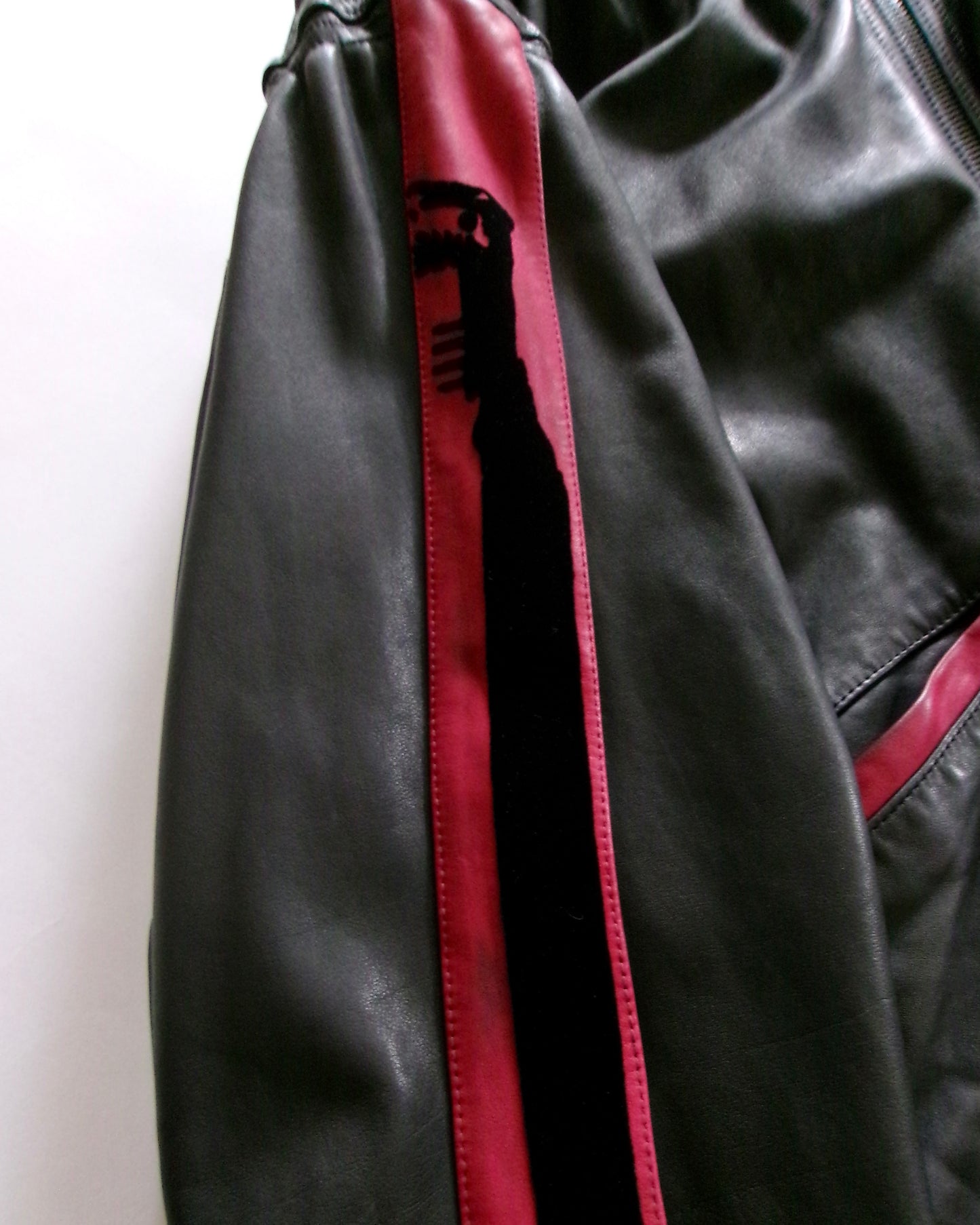 90s Marithe Francois Girbaud leather bomber jacket