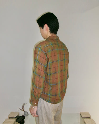 TOWNCRAFT rayon check shirt